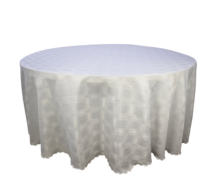Round Table Cloth Block Pattern