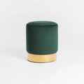 Raikie Velvel Ottoman - Green