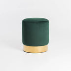 Raikie Velvel Ottoman - Green
