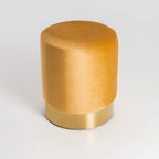 Raikie Velvel Ottoman - Mustard