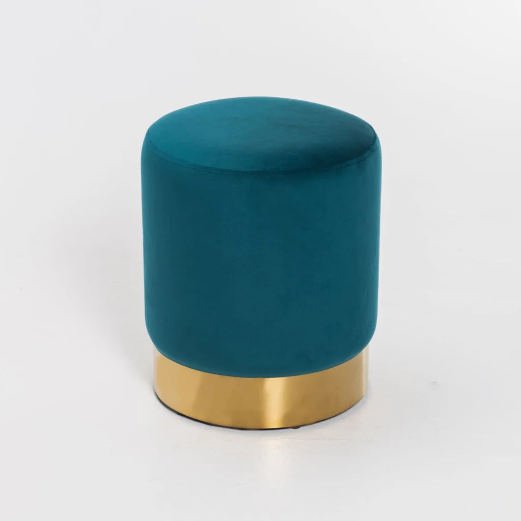 Raikie Velvel Ottoman - Teal
