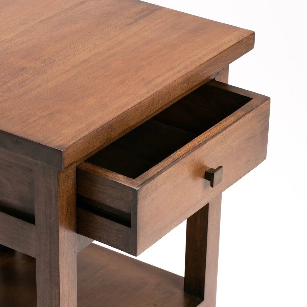 Raykie 1 Drawer Pedestal - Walnut