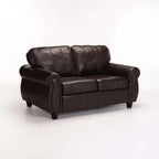 Revue Genuine Leather 2 Seater Couch - Oxblood