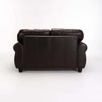 Revue Genuine Leather 2 Seater Couch - Oxblood
