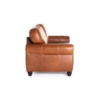 Revue Genuine Leather 2 Seater Couch - Pecan