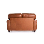 Revue Genuine Leather 2 Seater Couch - Pecan