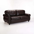 Revue Genuine Leather 3 Seater Couch - Oxblood