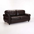 Revue Genuine Leather 3 Seater Couch - Oxblood