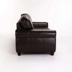 Revue Genuine Leather 3 Seater Couch - Oxblood