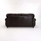 Revue Genuine Leather 3 Seater Couch - Oxblood