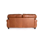 Revue Genuine Leather 3 Seater Couch - Pecan