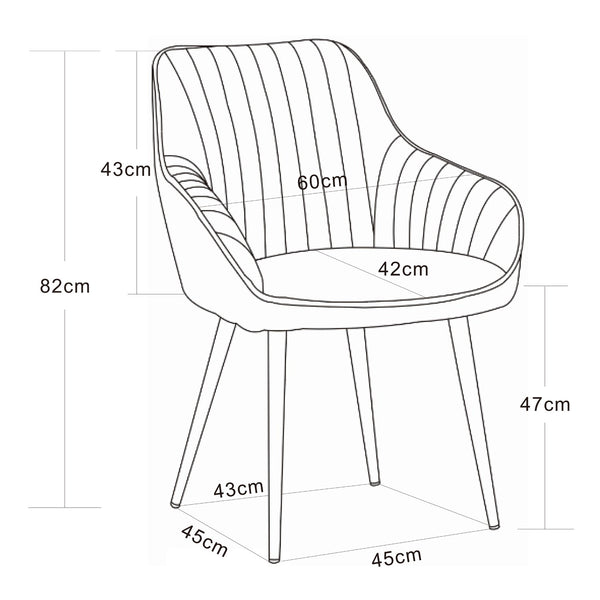 Decorotika Velvet Dining Chair - Green