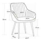 Decorotika Velvet Dining Chair - Mustard