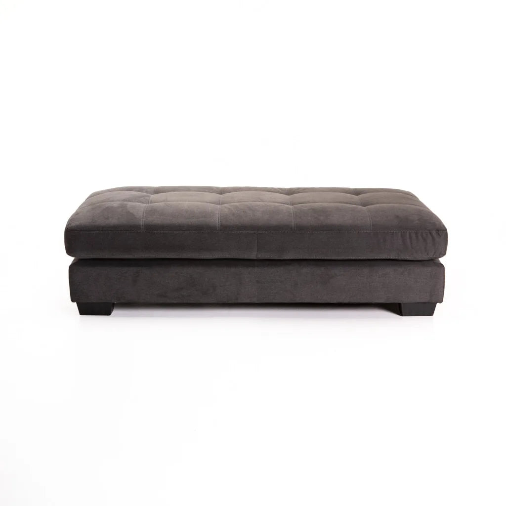 Rupene Fabric Ottoman - Grey