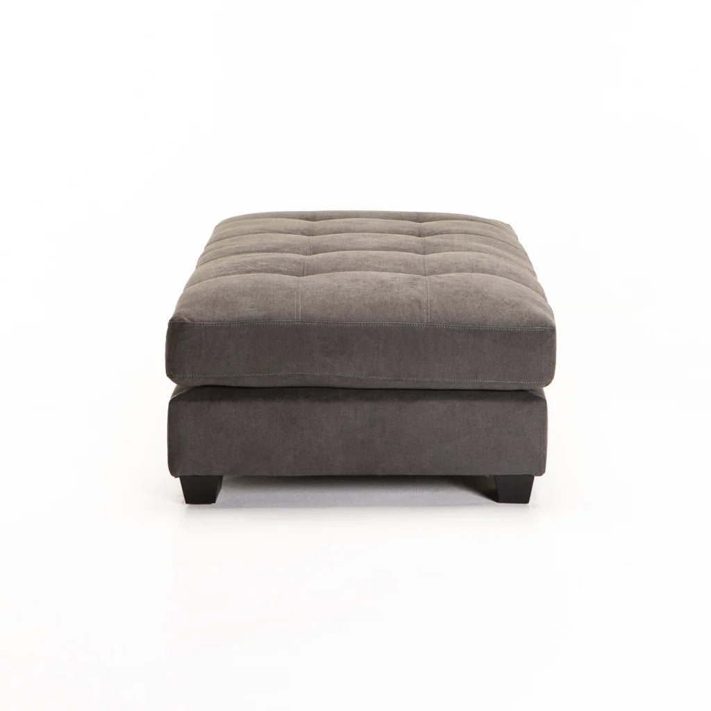 Rupene Fabric Ottoman - Grey