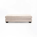 Rupene Fabric Ottoman - Platinum
