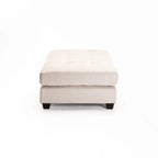 Rupene Fabric Ottoman - Platinum