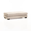 Rupene Fabric Ottoman - Platinum