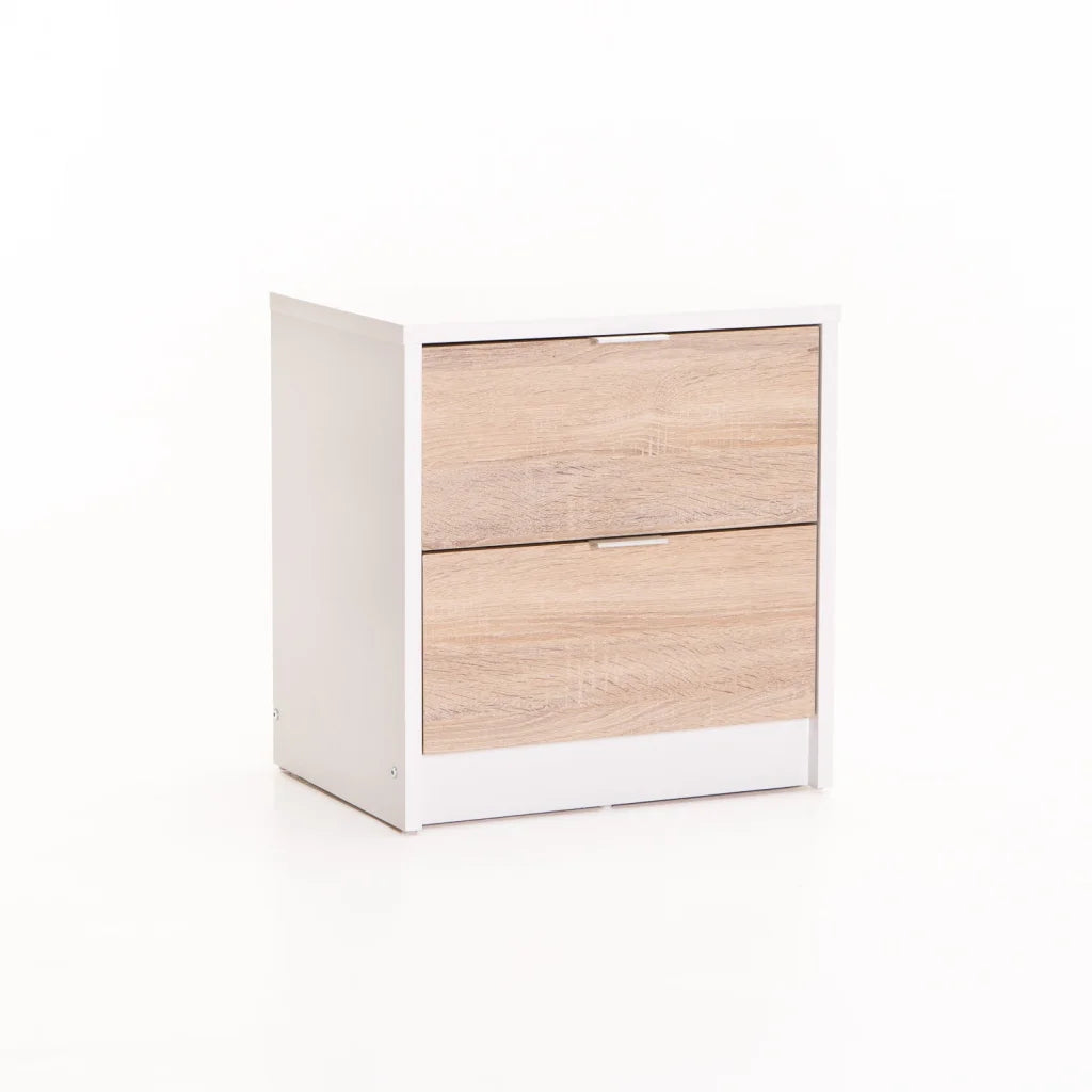 Ruzeiza 2 Drawer Pedestal - Oak / White