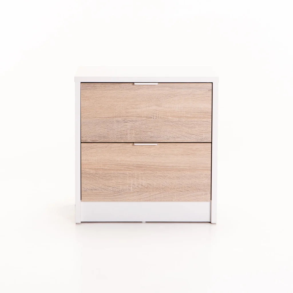 Ruzeiza 2 Drawer Pedestal - Oak / White