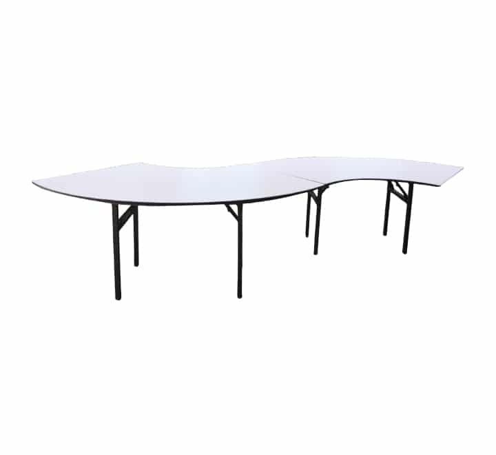 4pc Serpentine Wooden Table (pvc top)