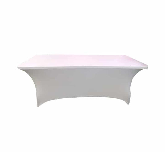 Rectangular stretch waterproof table cloth white