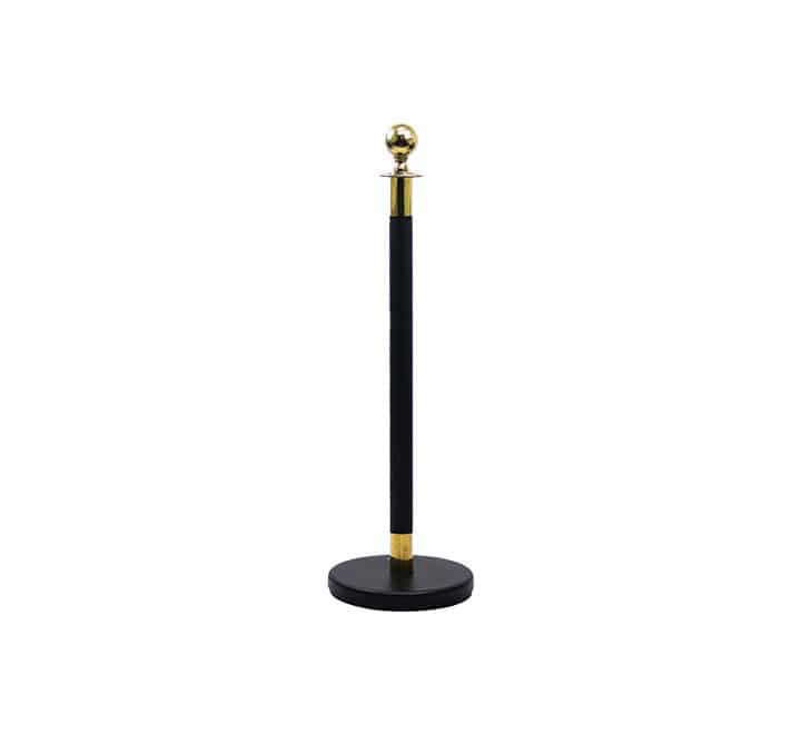Round Top Stanchion Pole Black/Gold