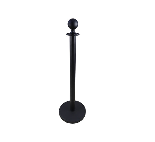 Round top stanchion pole black
