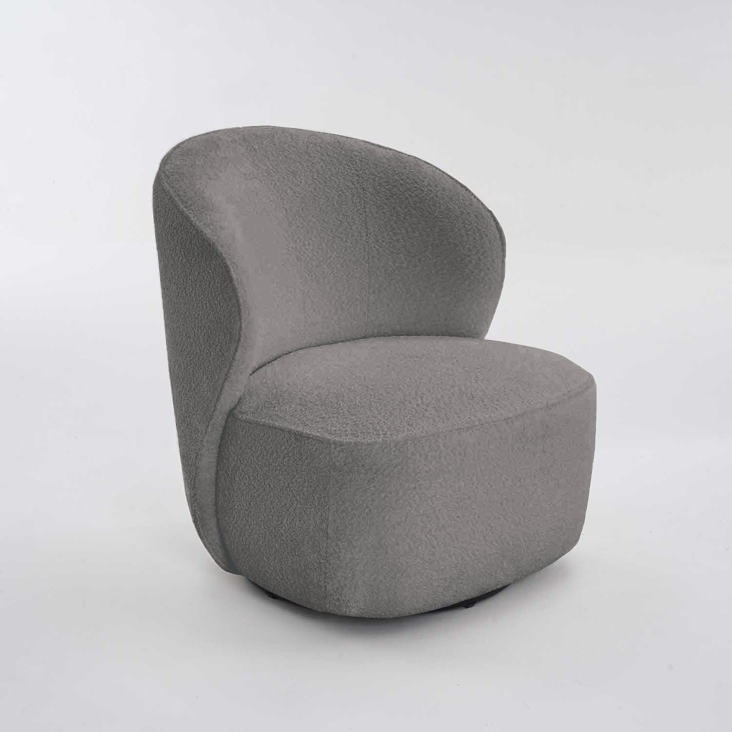 Saanvi Fabric Swivel Chair - Grey