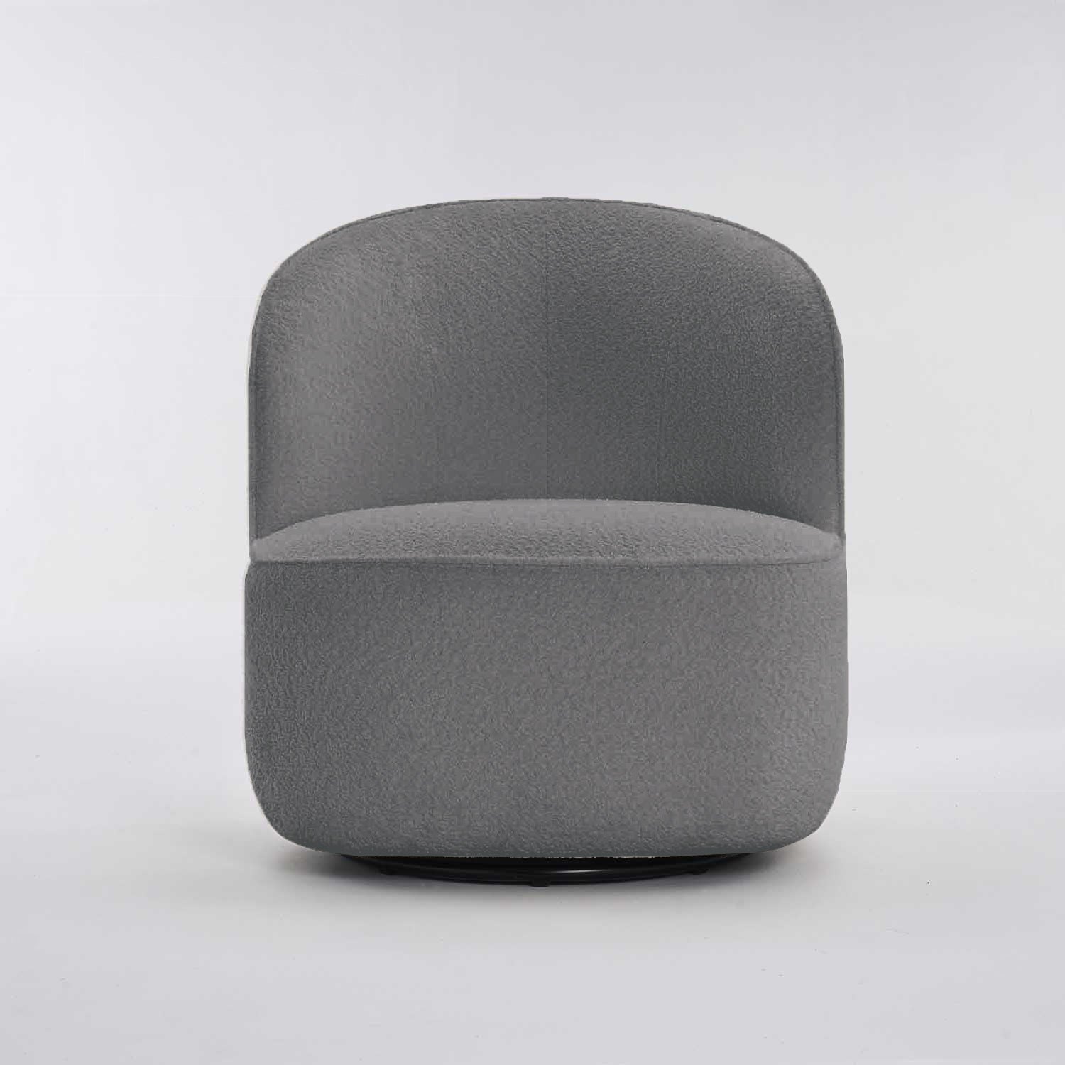Saanvi Fabric Swivel Chair - Grey