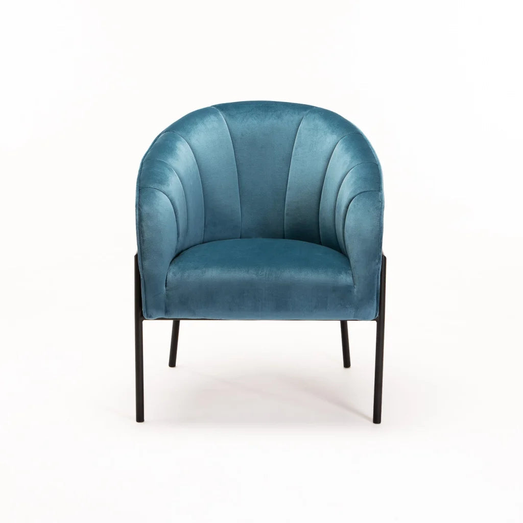 Sajah Velvet Chair - Blue