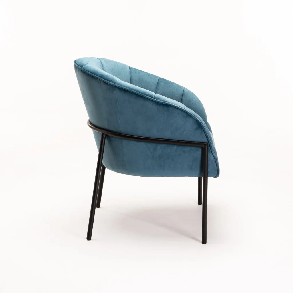 Sajah Velvet Chair - Blue