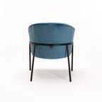 Sajah Velvet Chair - Blue
