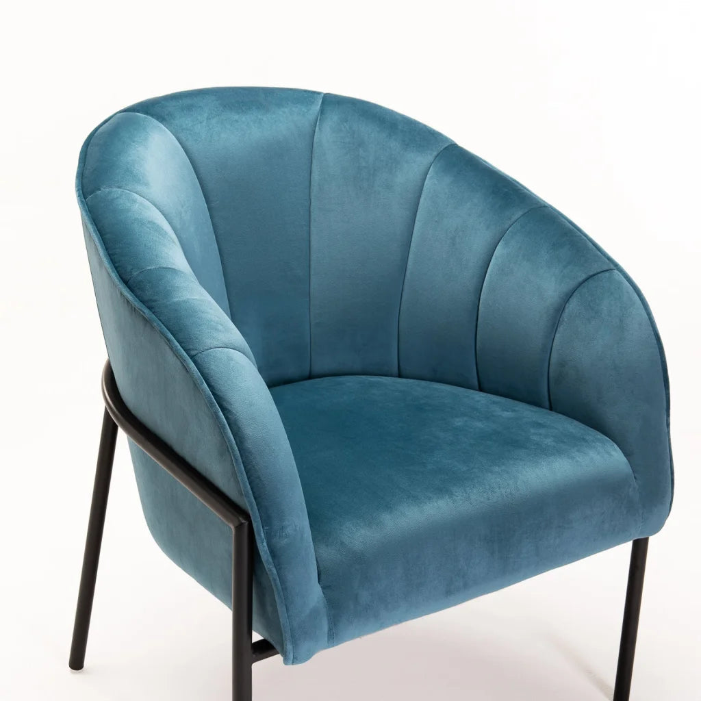 Sajah Velvet Chair - Blue