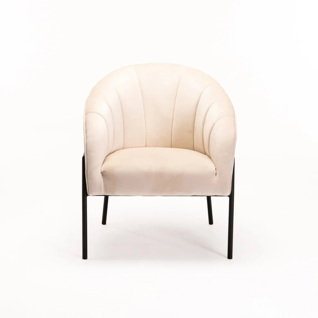 Sajah Velvet Chair - Cream