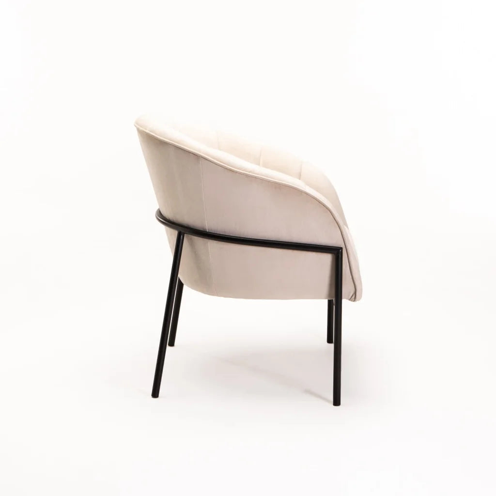 Sajah Velvet Chair - Cream