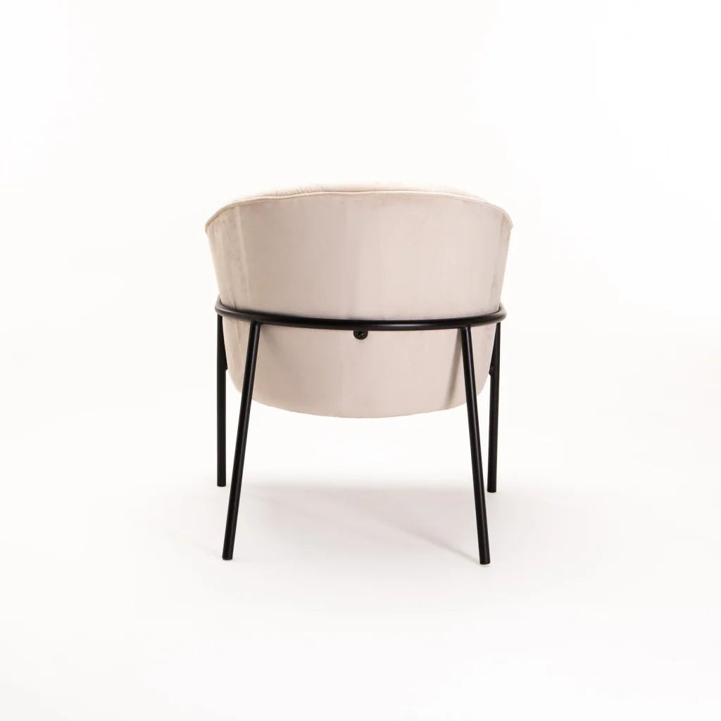Sajah Velvet Chair - Cream
