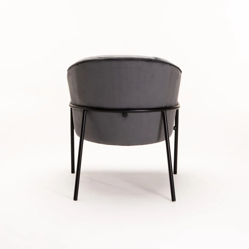 Sajah Velvet Chair - Grey