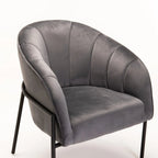 Sajah Velvet Chair - Grey