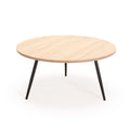 Sangrio 80cm Round Coffee Table - Oak