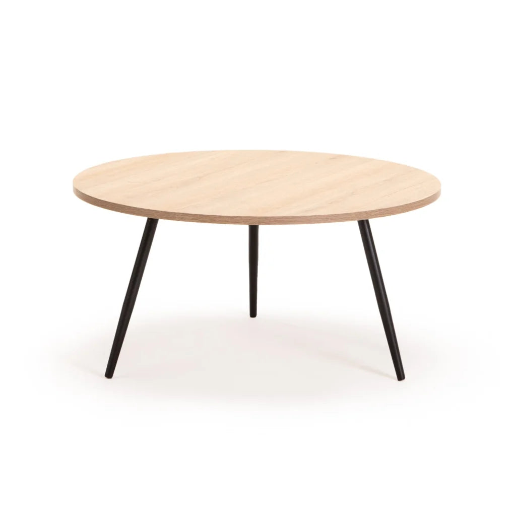 Sangrio 80cm Round Coffee Table - Oak