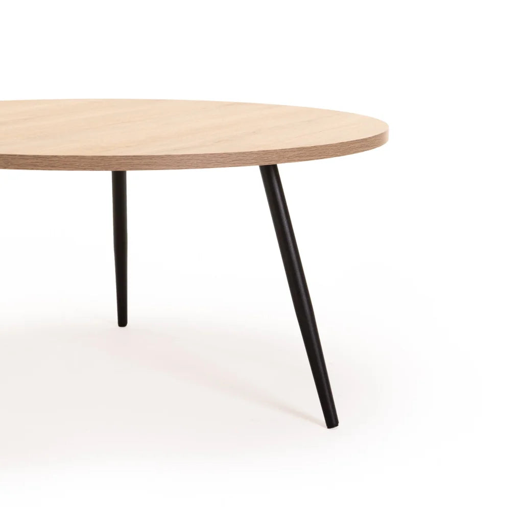 Sangrio 80cm Round Coffee Table - Oak