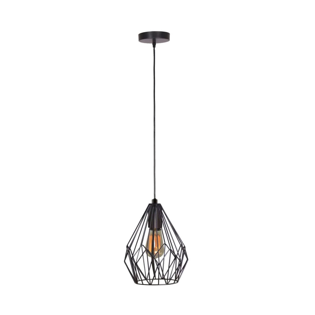 Savoy Metal Wire Pendant - Black