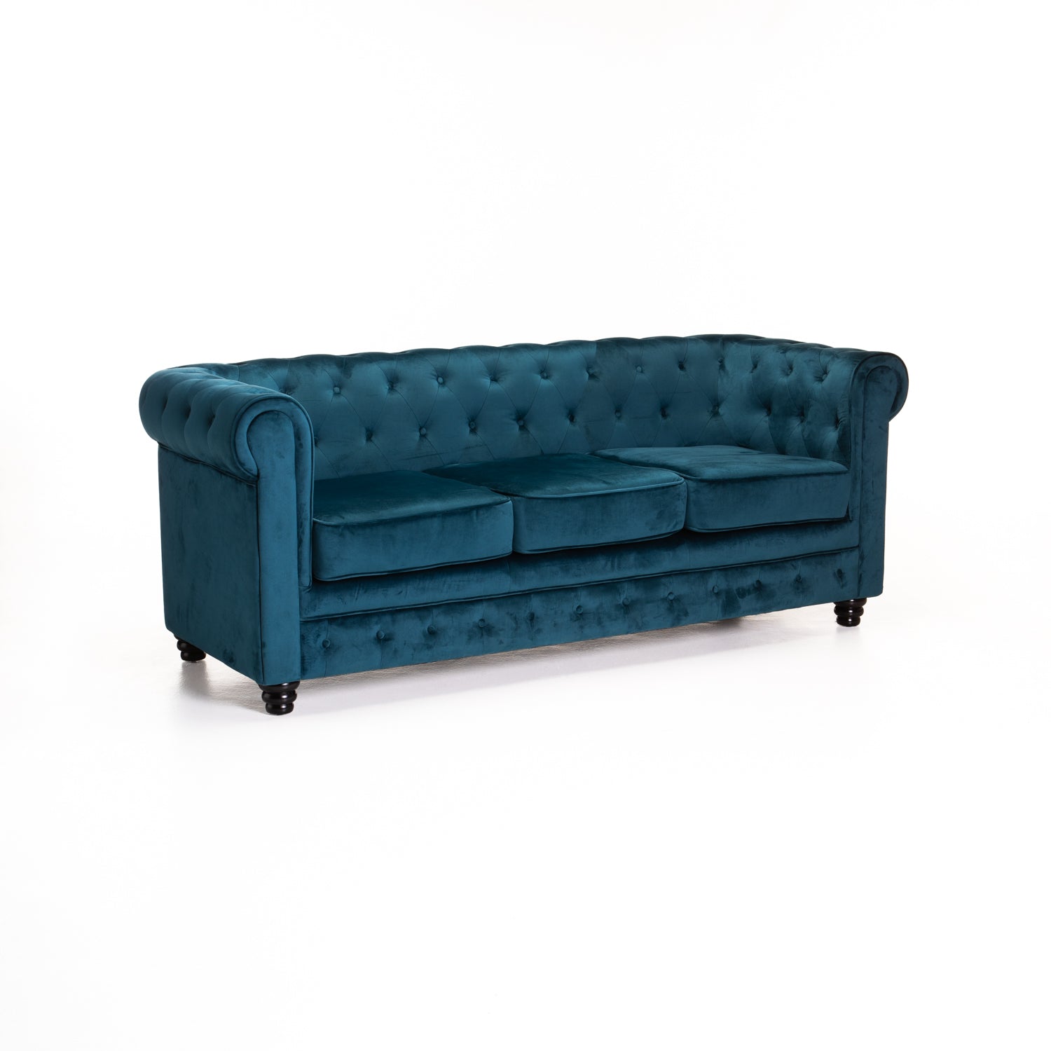 Shapidio Velvet 3 Seater Couch - Teal