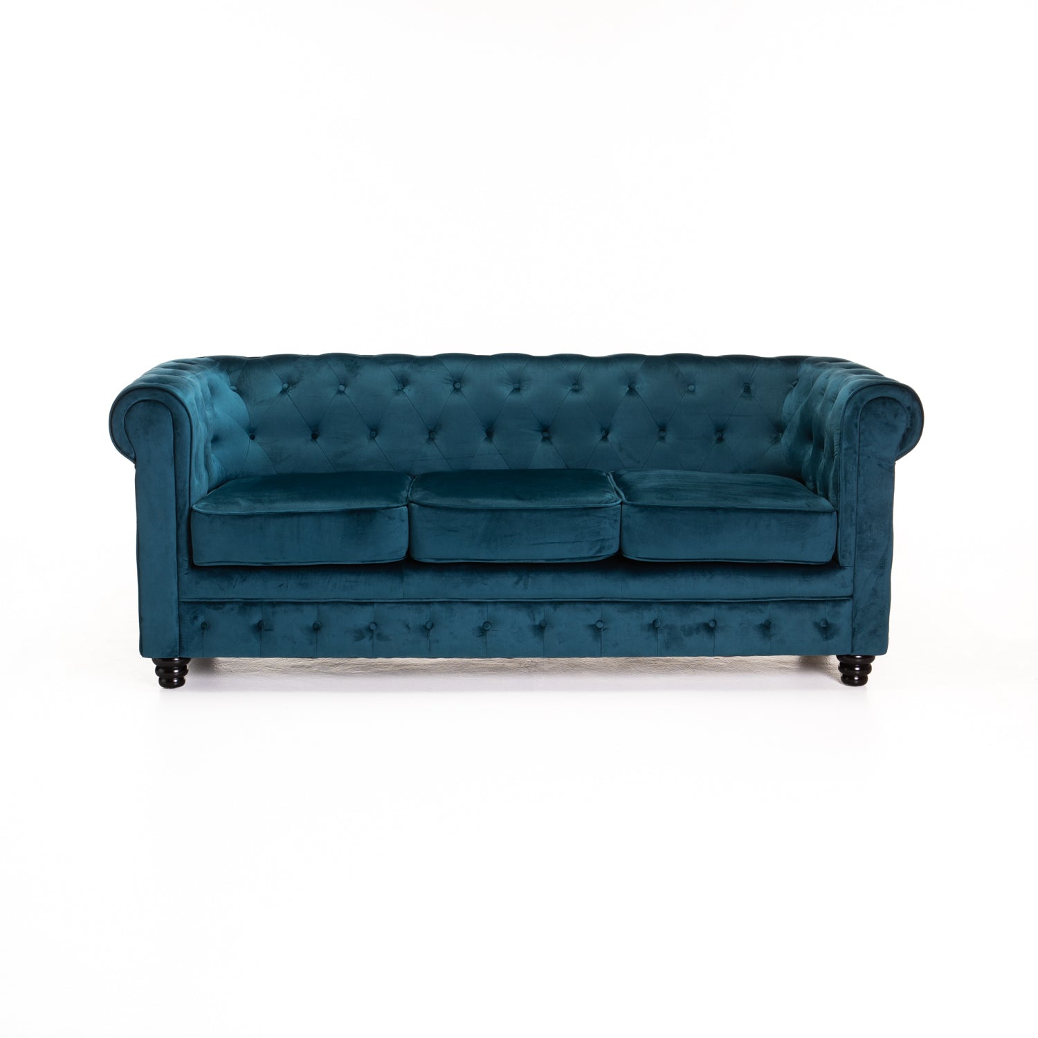 Shapidio Velvet 3 Seater Couch - Teal