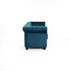 Shapidio Velvet 3 Seater Couch - Teal