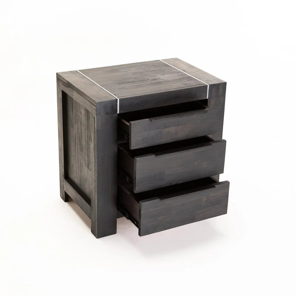 Shashier 3 Drawer Pedestal - Rustic Gre