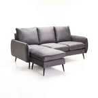 Subiya Fabric Corner Chaise - Grey