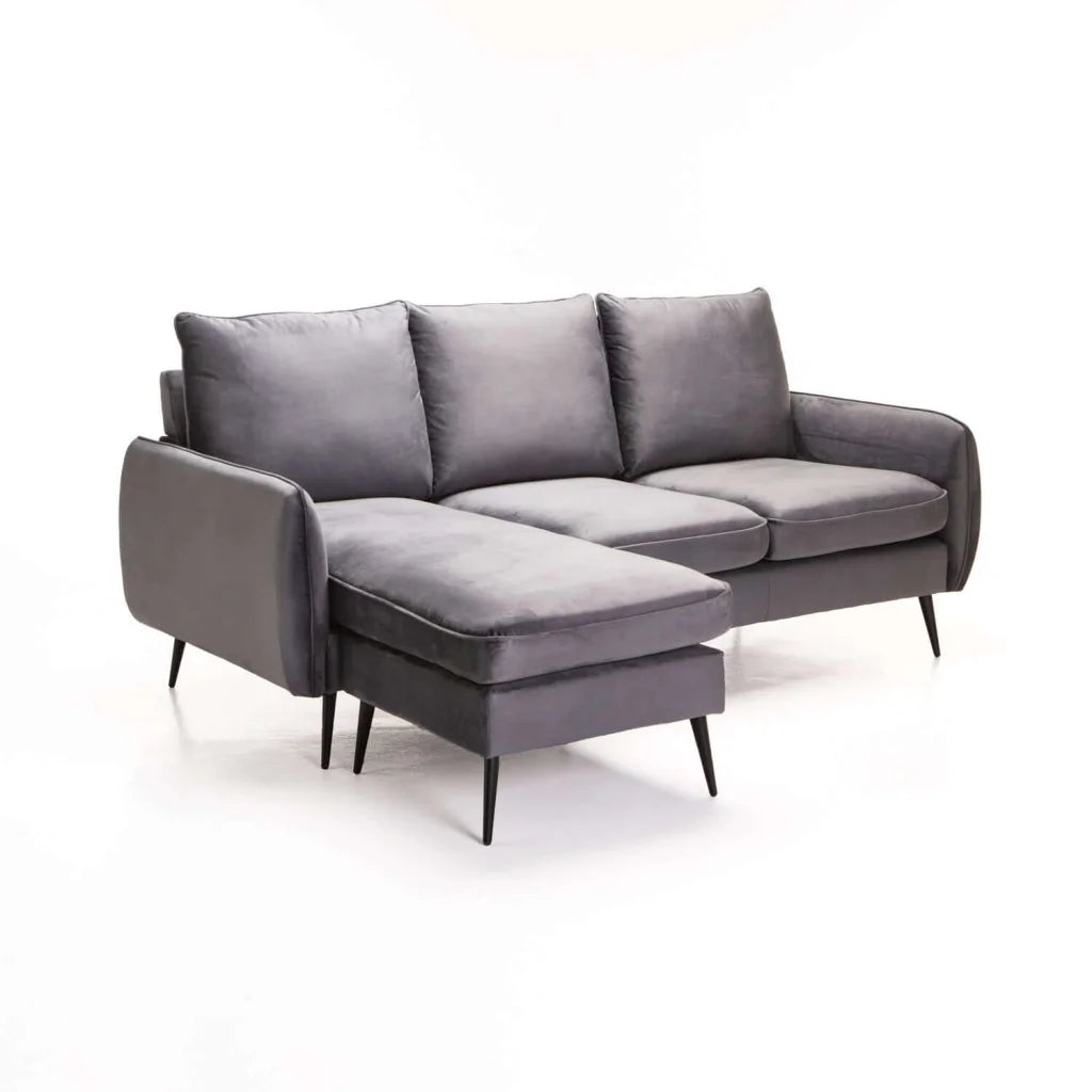 Subiya Fabric Corner Chaise - Grey