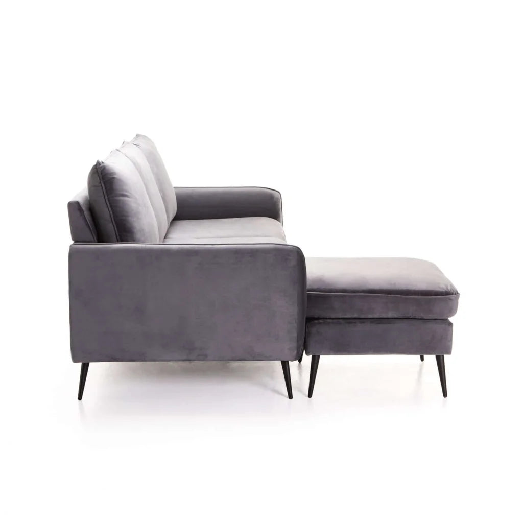 Subiya Fabric Corner Chaise - Grey